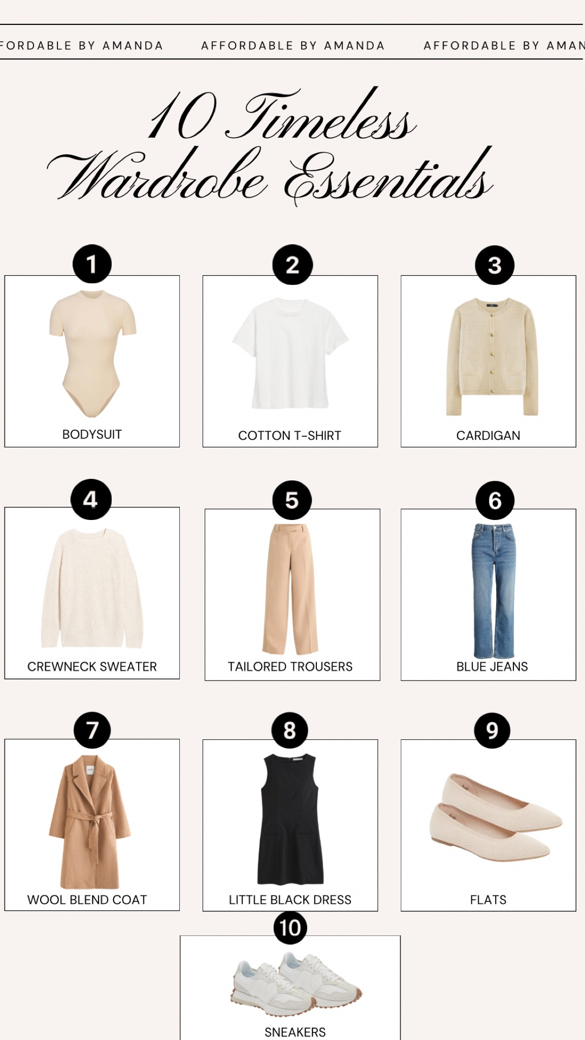 10 Clothing Essentials That Belong in Every Closet | 10 Timeless Wardrobe Essentials You Need in Your Wardrobe | Affordable by Amanda

#LTKSeasonal #LTKFindsUnder50 #LTKMidsize