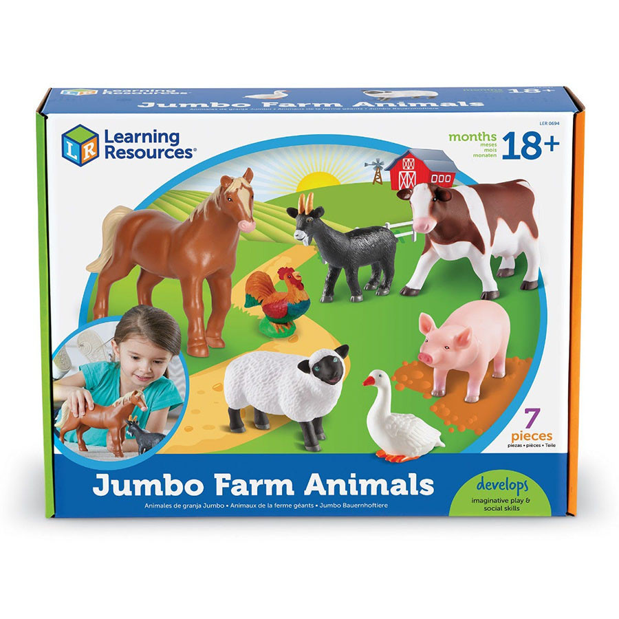 Jumbo Farm Animals - Best Imaginative Play for Ages 2 to 11 | Fat Brain Toys
