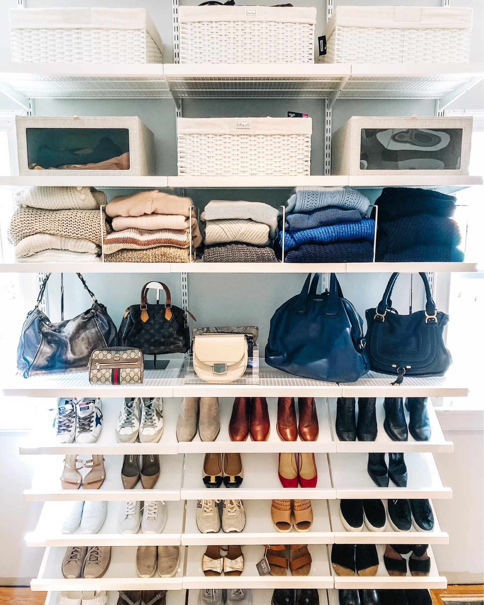 Closet organization with Elfa systems. Completely customizable and modular- it can change with your needs as they change. Elfa is 35% off right now. Message us to design your closet today!

#LTKhome #LTKstyletip #LTKsalealert