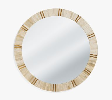 Coco Round Bone Mirror - 30" | Pottery Barn (US)