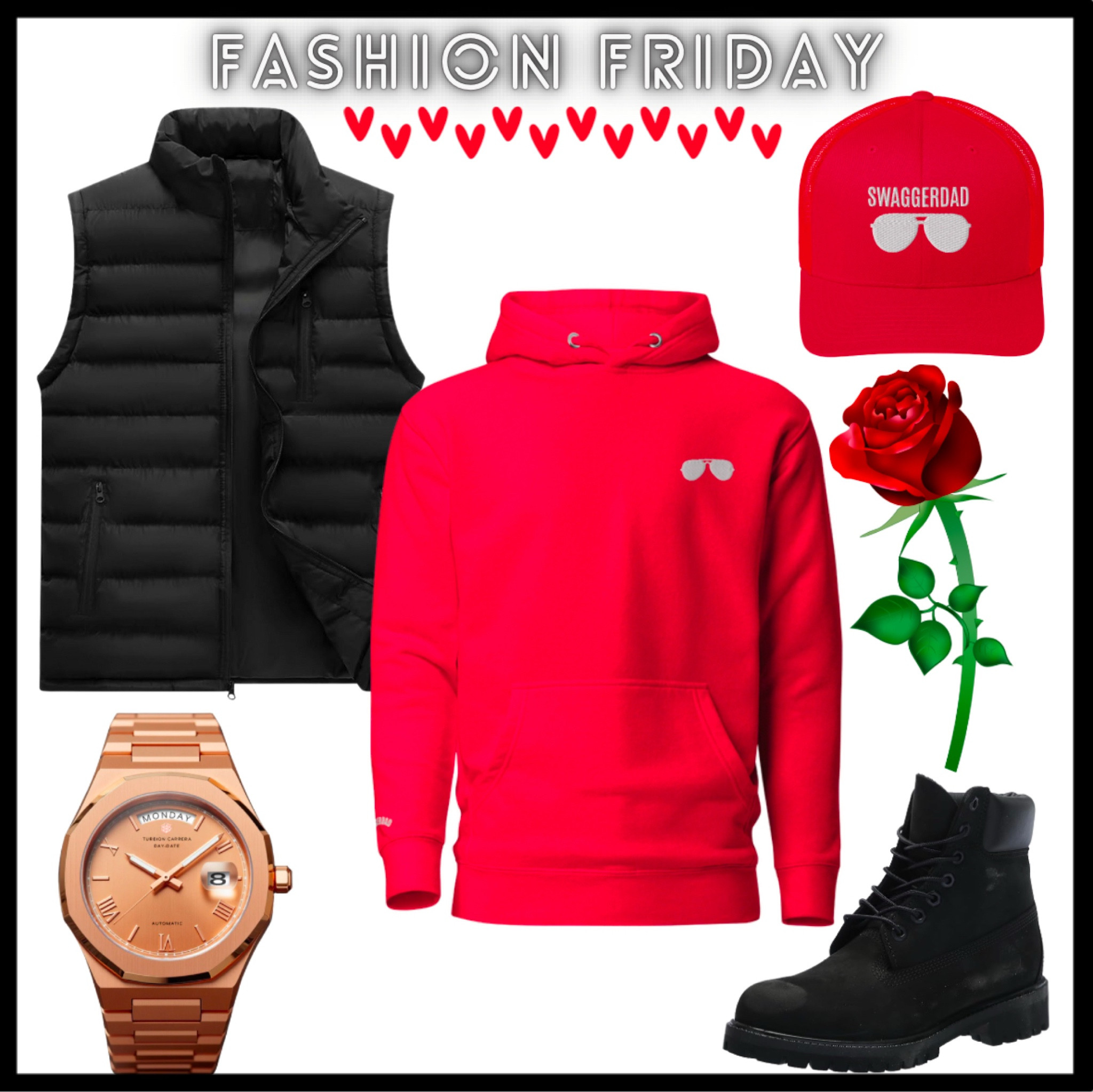 🔥 SD Fashion Friday: Valentine’s Edition ❤️‍🔥

Fellas, set the tone for Valentine’s Day with that Swaggerdad Classic fit—Red Hoodie, Snapback, Vest, and Black Timbs. And to keep it extra smooth? The Turbion Carrera Rosa Gold Watch for that finishing flex. 🏆

Ladies, we got you too! The all-new SwaggerMom Pink Hoodie paired with the matching Mom Hat, Vest, Ugg Boots, and a stylish handbag—because moms bring the love AND the drip. 💕✨

Want the full look? Hit up our LTK page and get right. 💯 #Swaggerdad #SwaggerMom #FashionFriday #ValentinesEdition