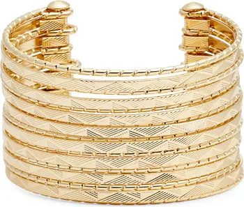 Textured Multiband Cuff Bracelet | Nordstrom