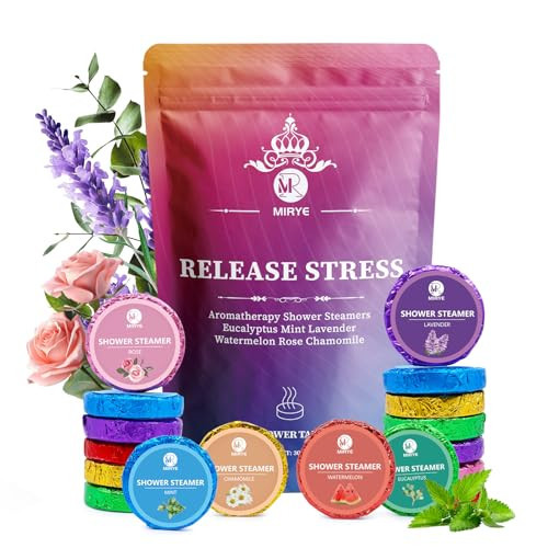 18-Pack Shower Steamers Aromatherapy, Self Care Gifts for Women, 6 Scented Organic Shower Bombs with Natural Essential Oils Relaxation Home SPA, Mother's Day Spa, Teacher, Nurse Gifts for Appreciation | Amazon (US)