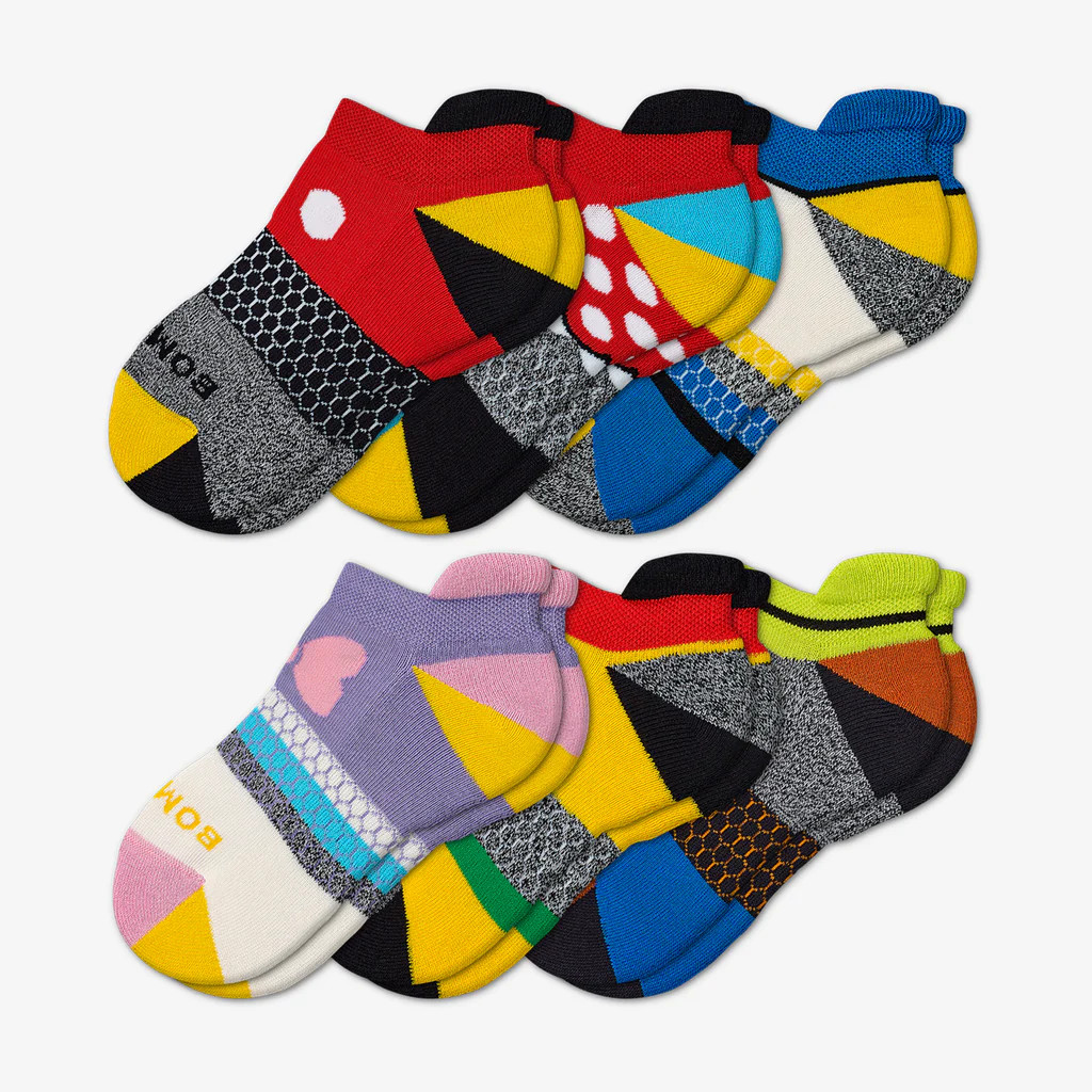 Youth Mickey And Friends Sensational Ankle Sock 6-Pack | Bombas