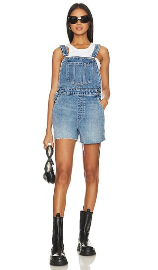 Original Short Overall in Mid Vintage Blue | Revolve Clothing (Global)