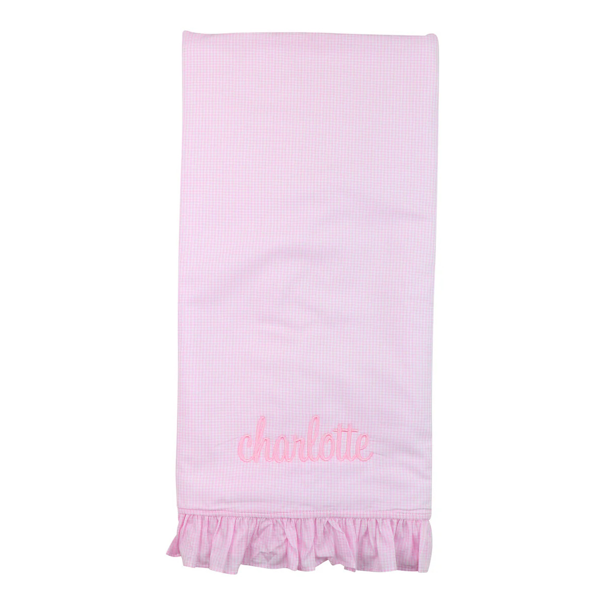 Pink Gingham Terry Beach Towel | Eliza James Kids