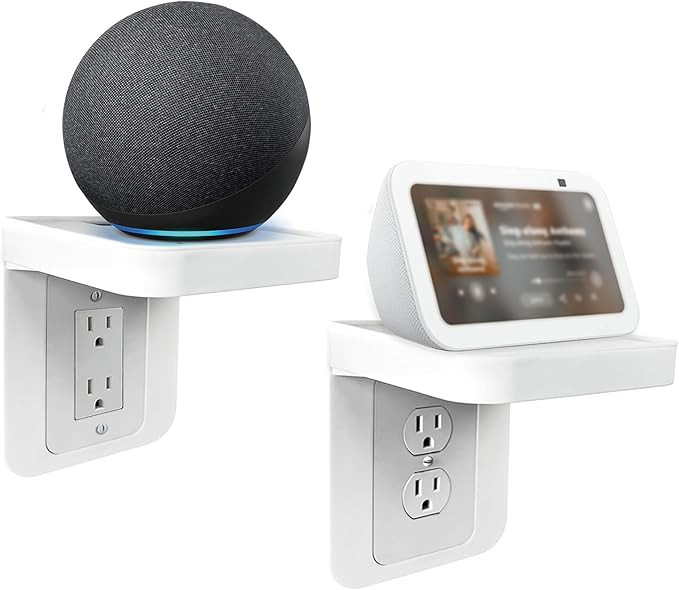 Outlet Shelf, 2Pack Bathroom Wall Holder with Built-in Cable Management, Decora/Standard Outlet S... | Amazon (US)