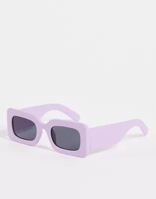 Jeepers Peepers womens square sunglasses in lilac | ASOS (Global)