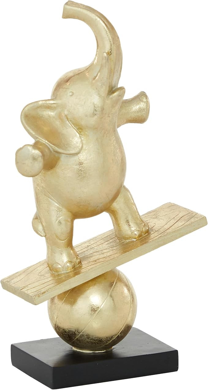 Deco 79 Polystone Elephant Handmade Decorative Sculpture Home Decor Statue, Accent Figurine 7" x ... | Amazon (US)