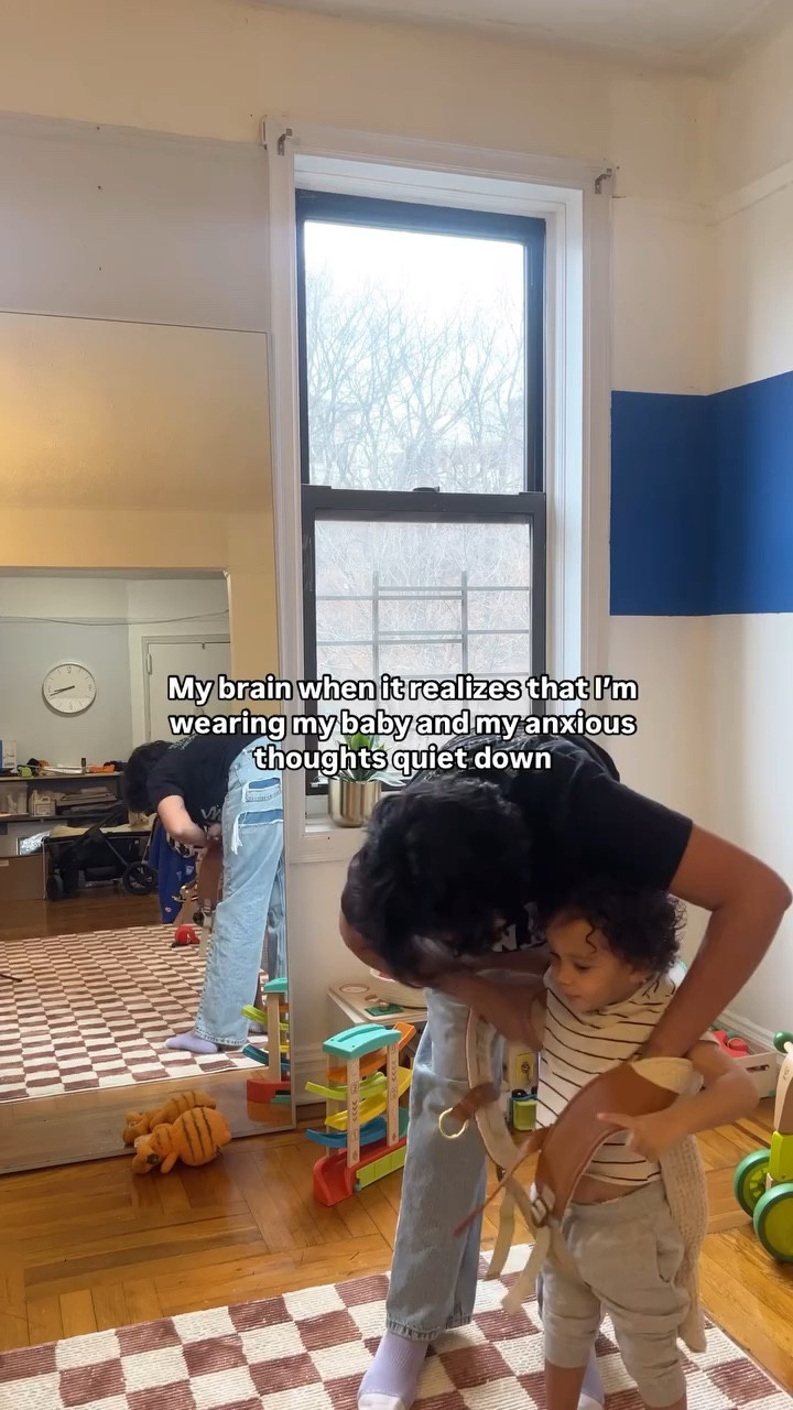 I started baby wearing for me, there was something about wearing my baby that quiet my anxious thoughts. I knew if he was sleeping, breathing, needed to be changed, and it made me feel like I could move around and go places without letting my anxiety get the best of me. 

Not enough people talk about the disconnect you can feel from your baby when you’re struggling with postpartum depression and anxiety. I know what it feels like not to want to hold your baby. Or feel overwhelmed by their cries. But the more I wore my son postpartum, the more I felt like motherhood wasn’t as overwhelming. 

I went off to have two more babies and I’ve wore them since the day they were born. So though it was so them, it was also for me. 

love learning about different carries and testing different ones. @lovesakurabloom sent over their onbuhimo carrier and I’ve been loving using it around the house when my toddler wants to be carried and during city adventures. This kiddo loves to be carried, his joy always gets me. 

Anyways, I teach a baby wearing class for FREE each month! Bring your carrier or learn about new ones. I talk about different carries and ways to wear your baby. Plus, you’ll get to learn about all the benefits and history of baby wearing ✨ comment LINK 🔗 for more info ✨ 

#baby #motherhood #momlife #babywearing #mentalhealth #realmomlife #babycarrier #momofthree #postpartum #pregnancy