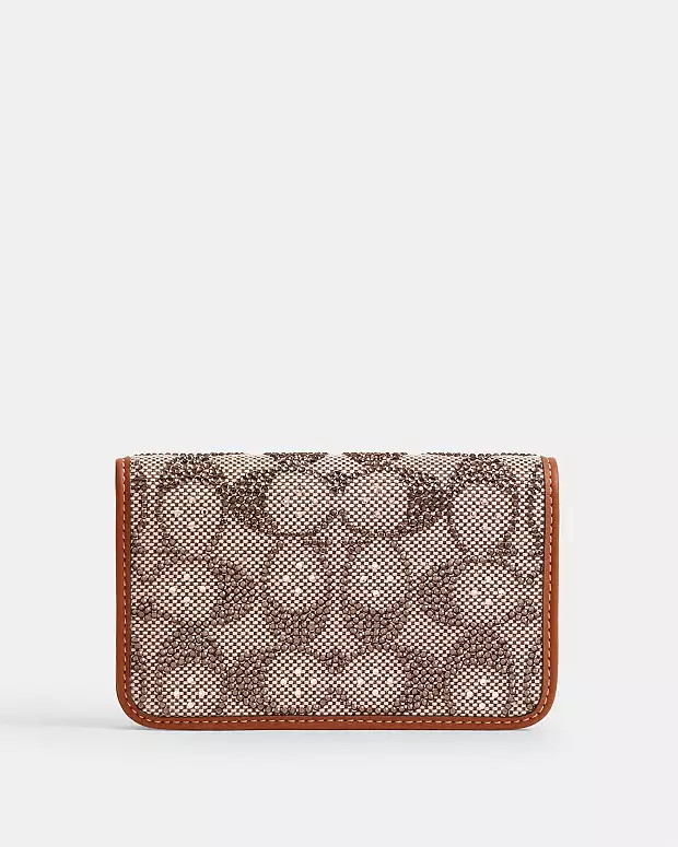 Essential Slim Card Case In Crystal Signature Jacquard | Coach (US)