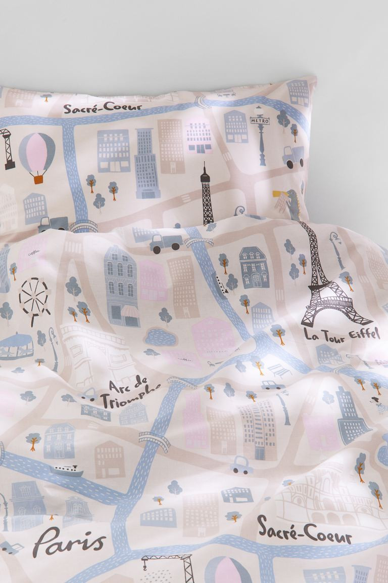 Patterned Twin Duvet Cover Set | H&M (US + CA)