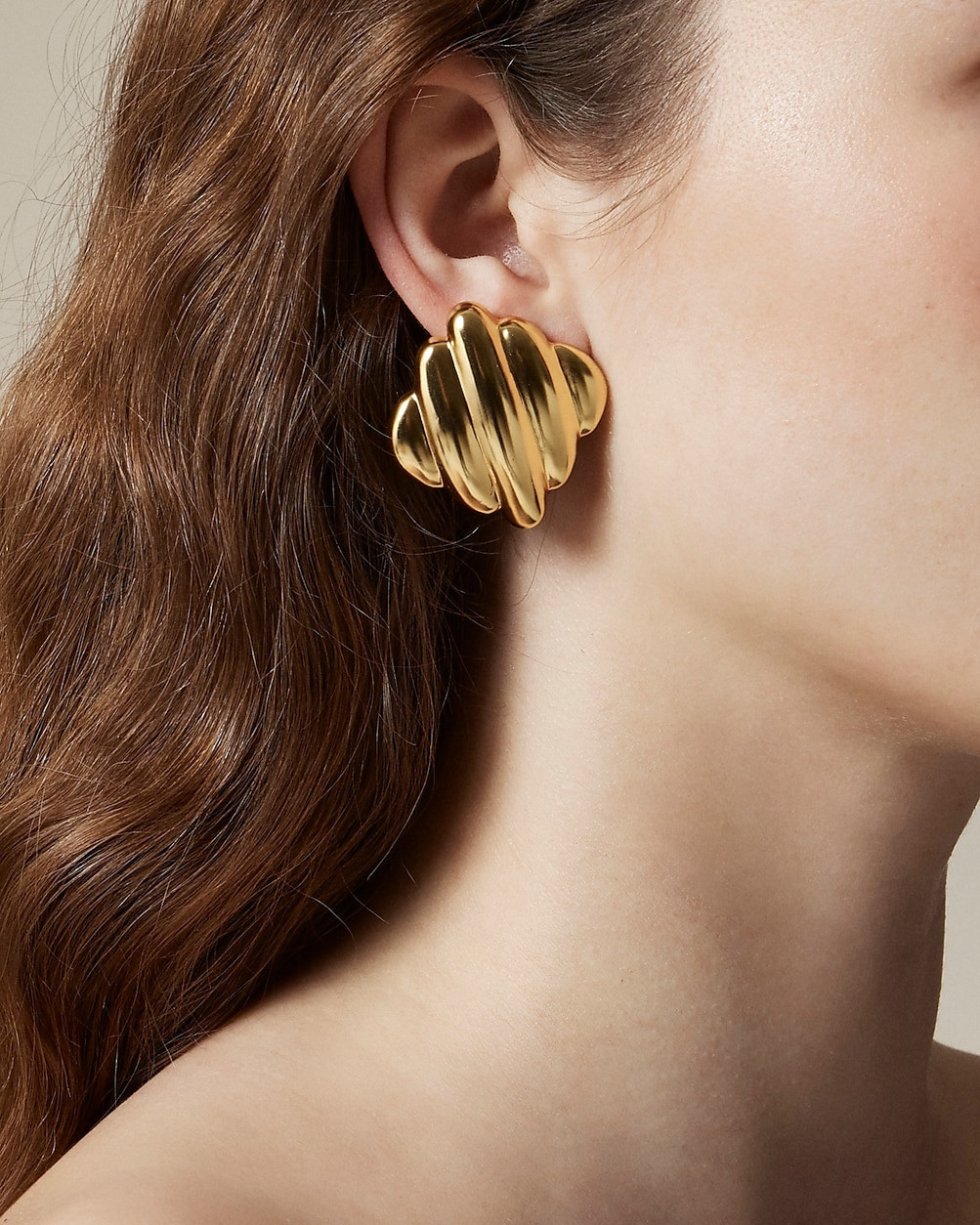 Ridged square stud earrings | J. Crew US