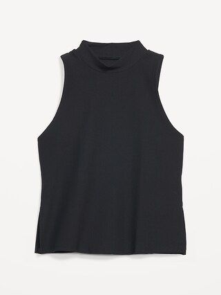 PowerSoft Rib-Knit Mock-Neck Sleeveless Top for Women | Old Navy (US)