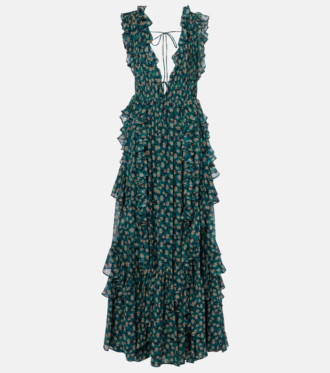 Florella floral silk georgette gown | Mytheresa (UK)