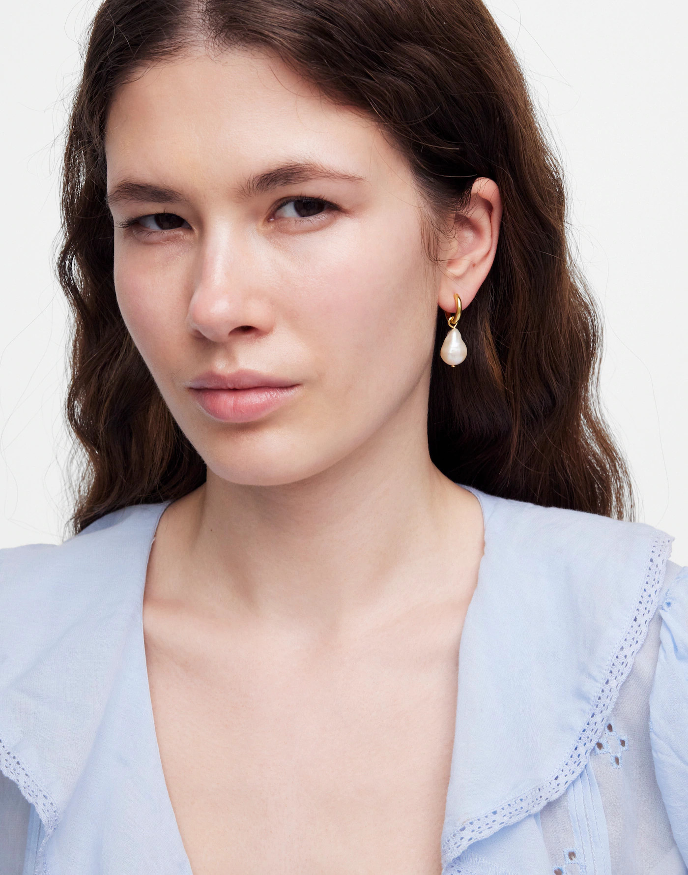Baroque Freshwater Pearl Statement Hoop Earrings | Madewell