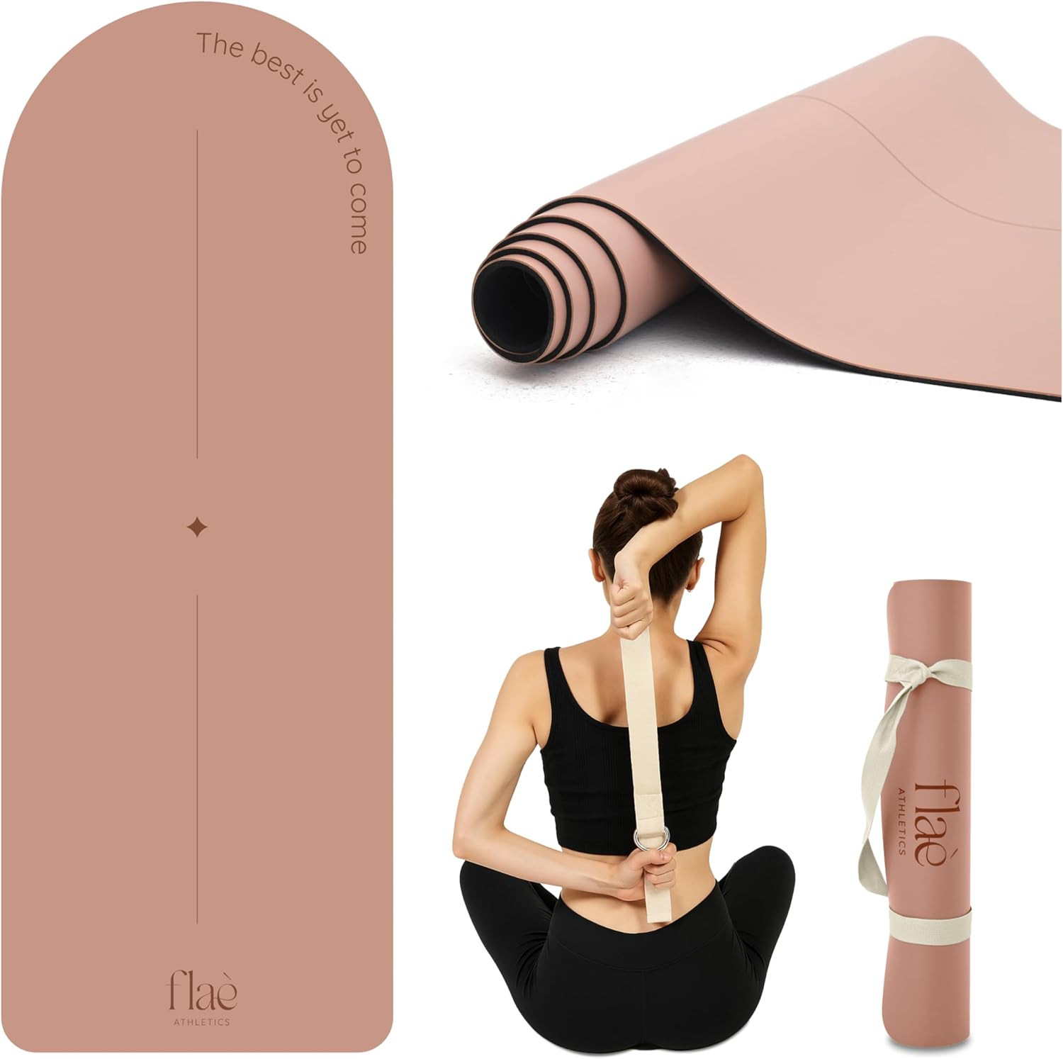 Arch-shaped Yoga Mat, Eco PU Rubber, Non-Slip Exercise Mat for Yoga, Pilates, Home Workout & Stre... | Amazon (US)