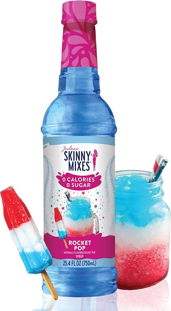 Jordan's Skinny Mixes Sugar Free Syrup, Rocket Pop Flavored Water Enhancer, Drink Mix for Water, ... | Amazon (US)