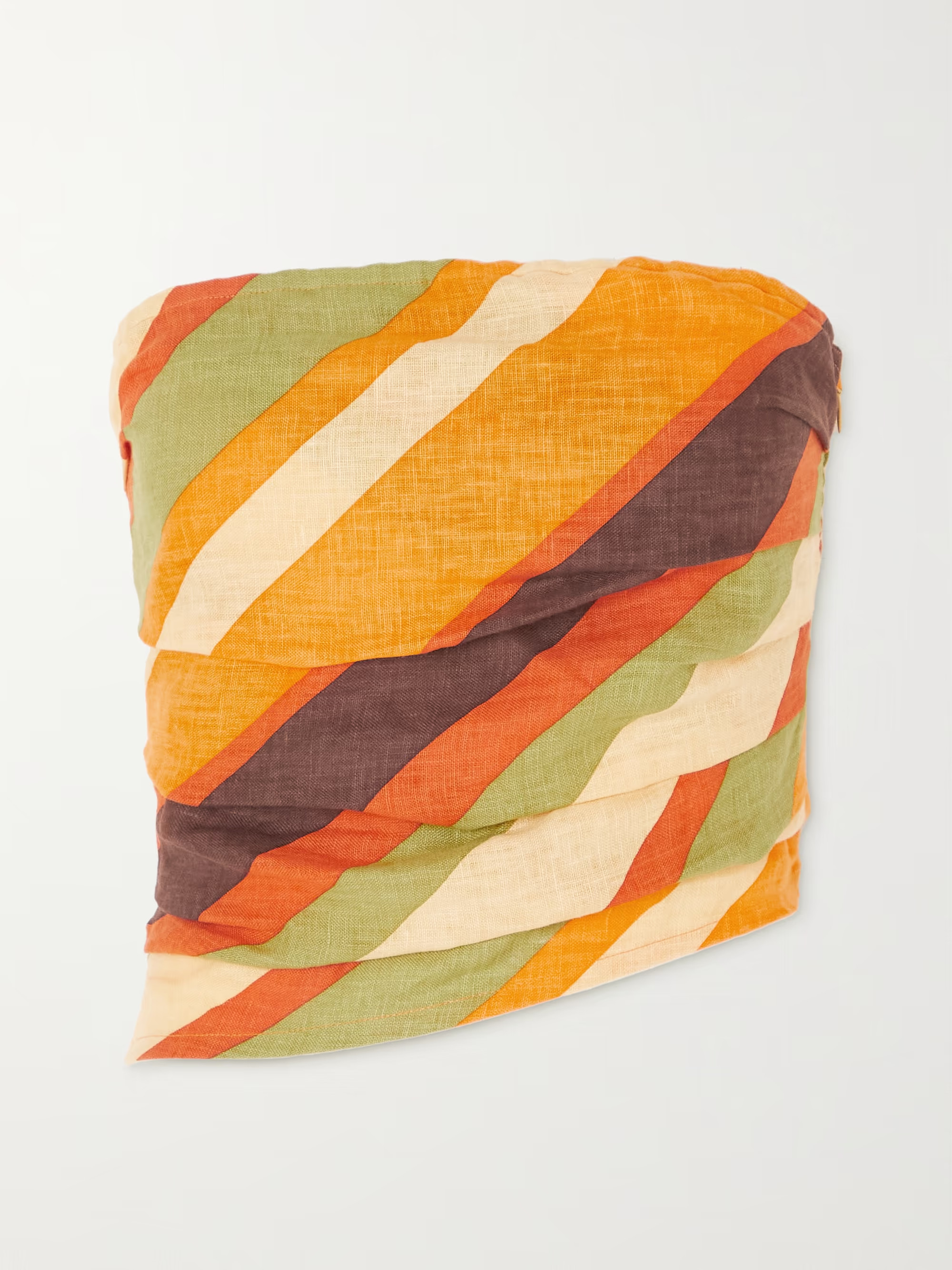 + NET SUSTAIN + Monikh Setúbal strapless striped linen top | NET-A-PORTER (US)