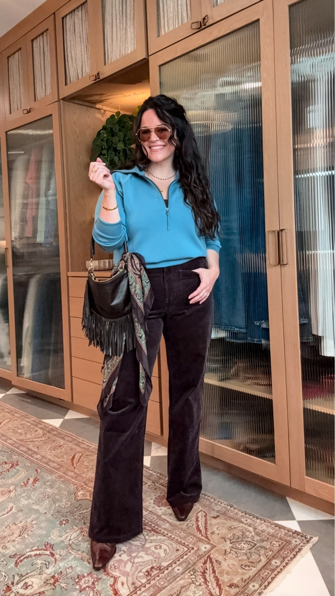 These @spanx pants are SO flattering and give you that perfect long-leg look. Paired them with the cutest pop of blue and now I’m convinced I need these pants in every color. Linking the full look on LTK! Use my code TTXSPANX (15% off first purchase + free shipping, excluding sales) #spanxpartner

#LTKSeasonal #LTKMidsize