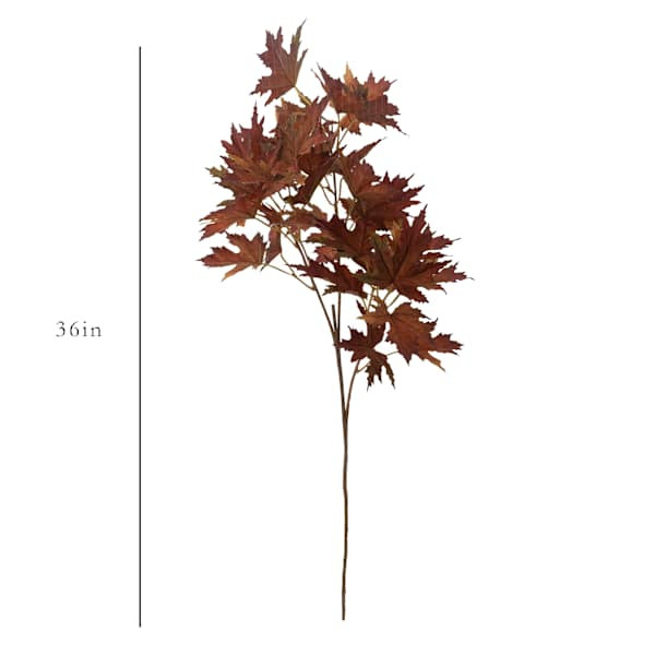 Orange Maple Leaf Stem, 36" | At Home