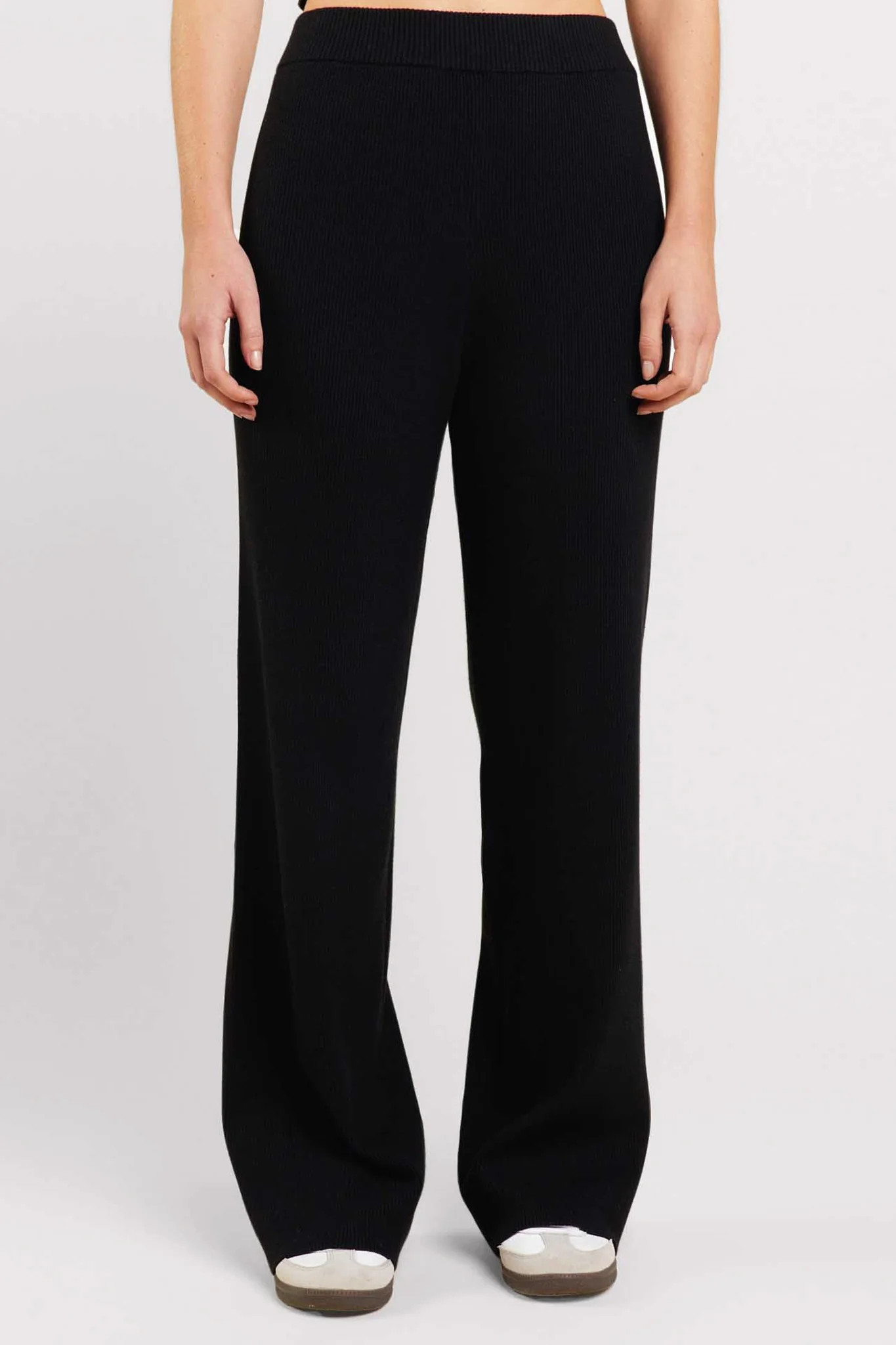 Ribbed Sweater Wide Leg Pant | nuuds