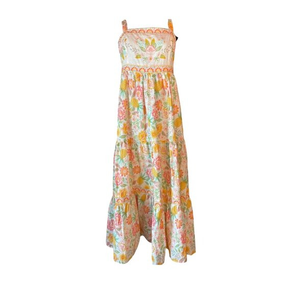 Rachel Zoe Maman + Moi women’s 4 tropical Floral Print embroidered Maxi Dress | Poshmark