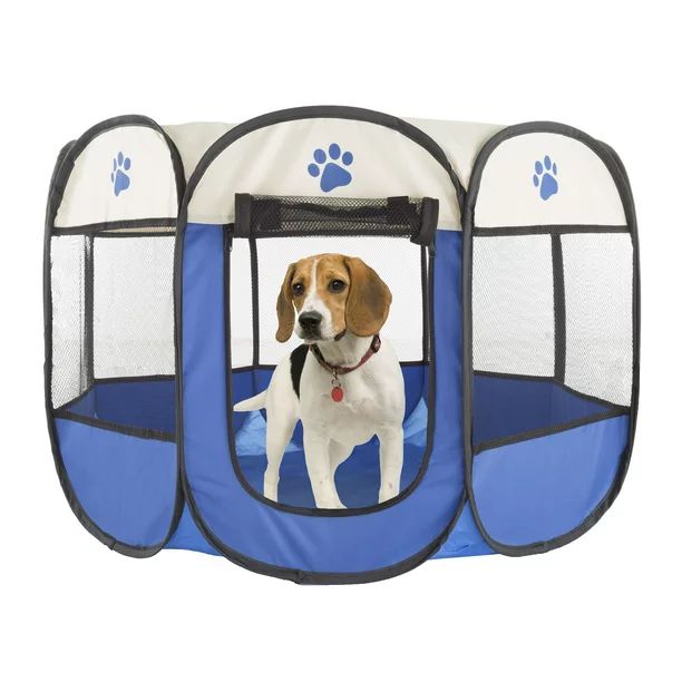 Pet Playpen  31.5x22-Inch Pop-Up Dog Crate with Carrying Bag  Portable Playpen for Dogs, Cats... | Walmart (US)