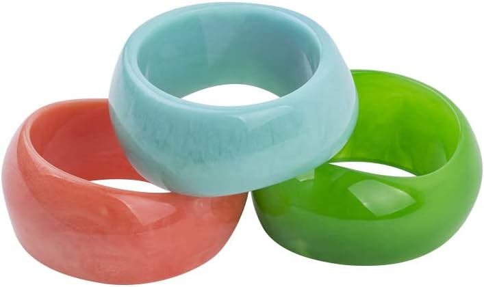 COLORFUL BLING Acrylic Cute Transparent Candy Geometric Tortoiseshell Chunky Cuff Bangle Mottled ... | Amazon (US)