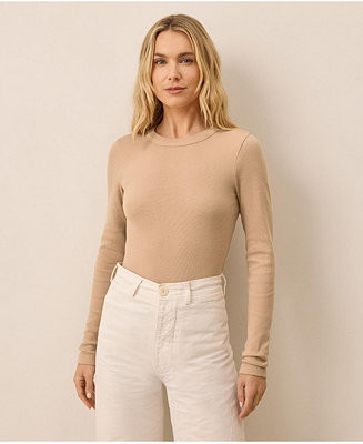 Women's Perfect Rib Long Sleeve Tee | Macy's