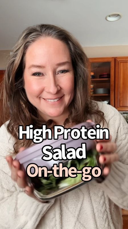 Easy high protein salad to take on the go! I’m loving the glass Betgo salad container from Amazon with separate compartments so nothing gets soggy! 

#LTKfindsunder50 #LTKsalealert #LTKhome