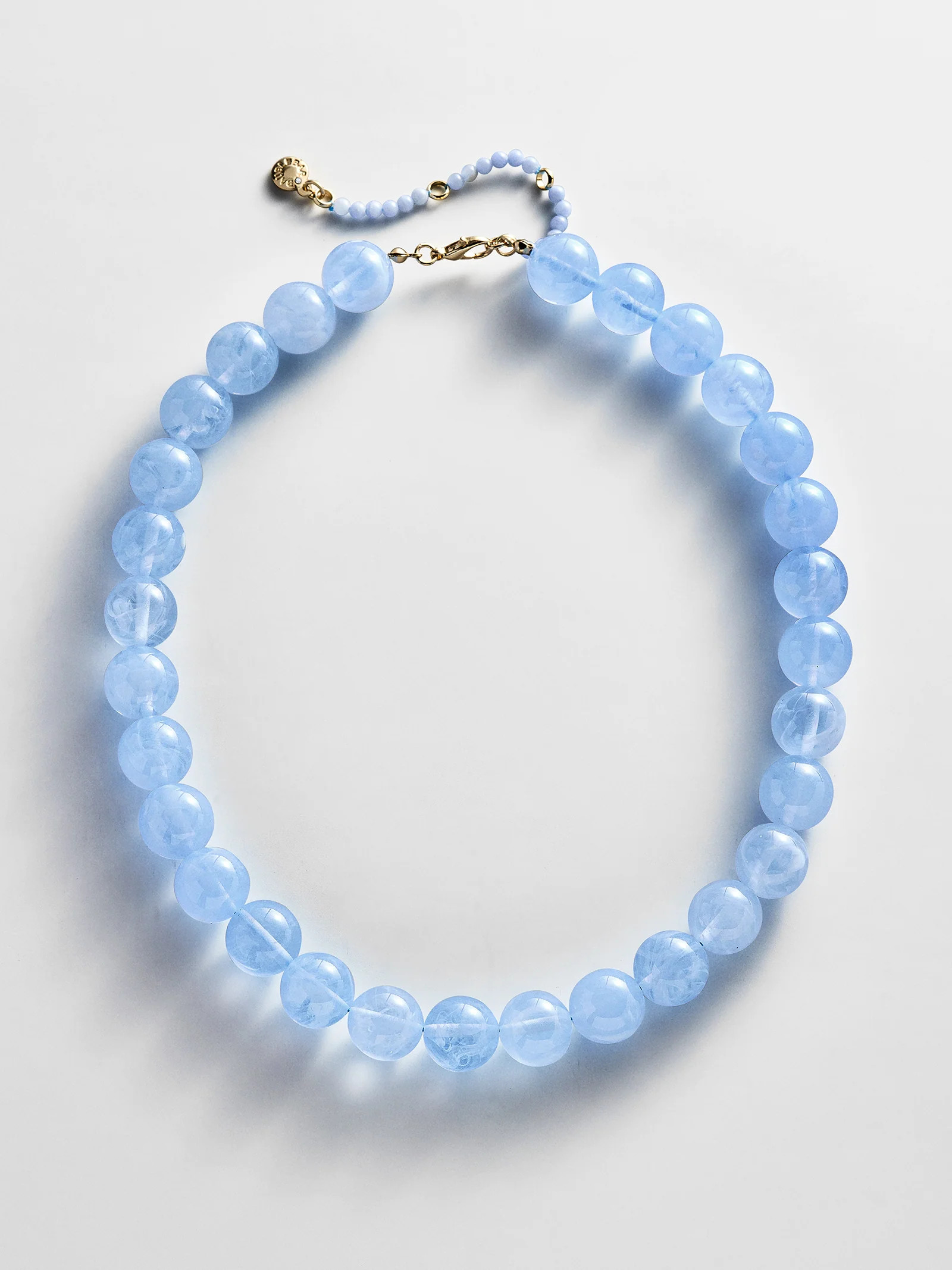 Mini Jane Beaded Necklace - Soft Blue | BaubleBar