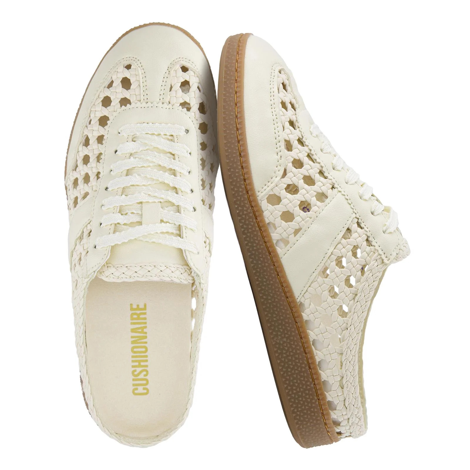 Cushionaire Buffy Woven Slip On Backless Sneaker Mules for Women - Walmart.com | Walmart (US)
