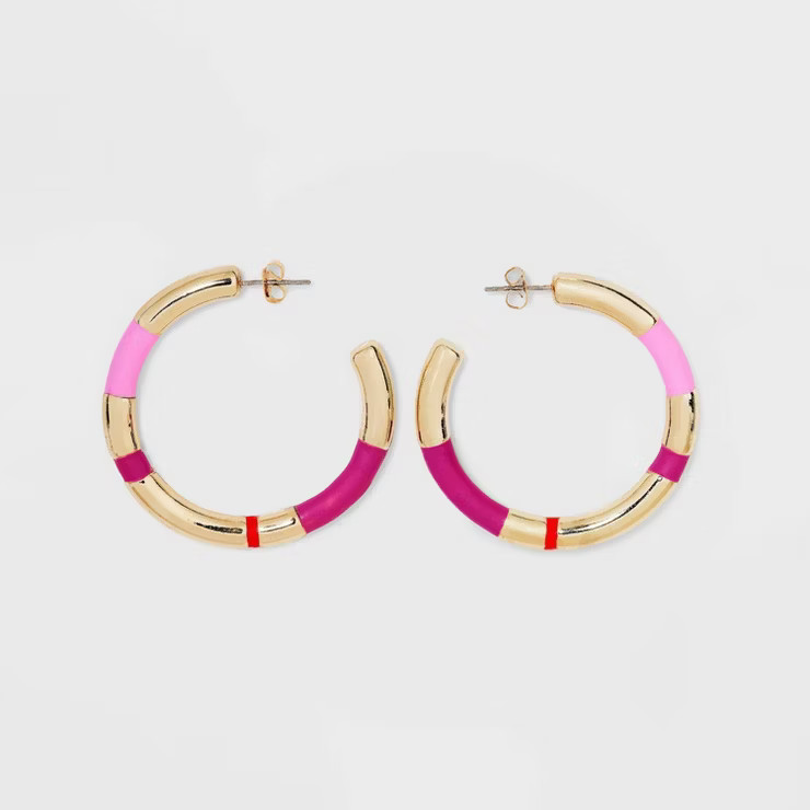 Metal Matte Hoop Earrings - A New Day™ | Target