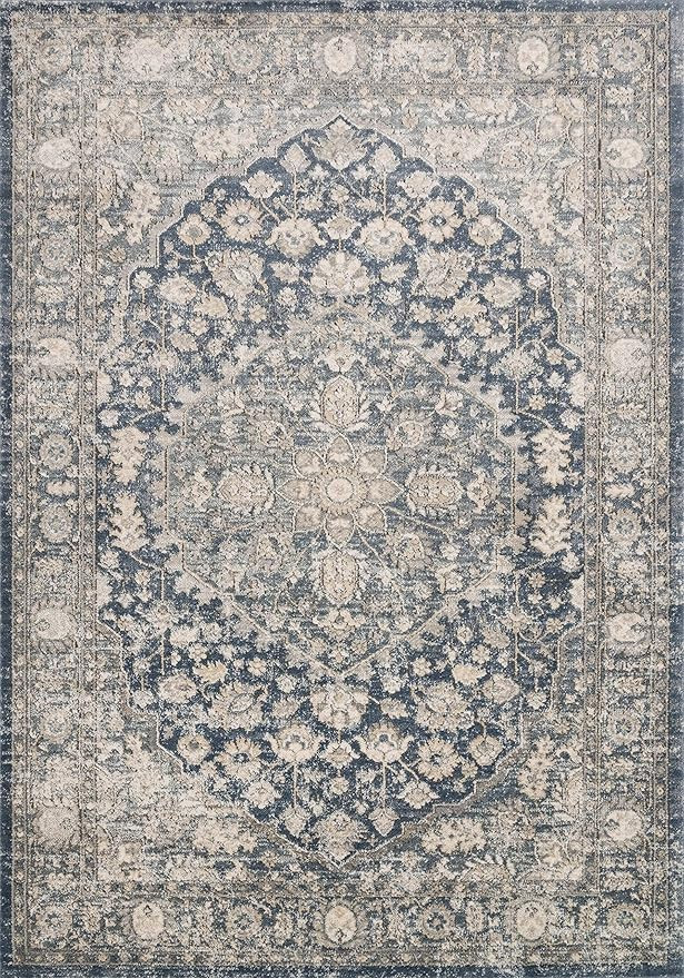 Loloi II Teagan Area Rug, 5'-3" x 7'-6", Denim/Mist | Amazon (US)