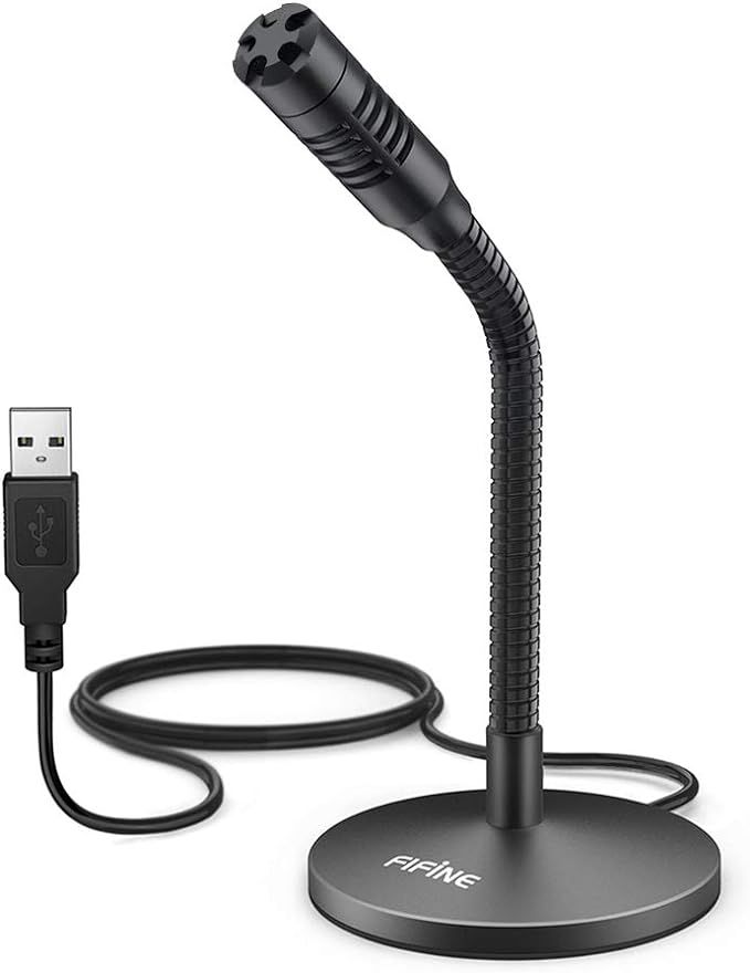 FIFINE Mini Gooseneck USB Microphone for Dictation and Recording,Desktop Microphone for Computer ... | Amazon (US)
