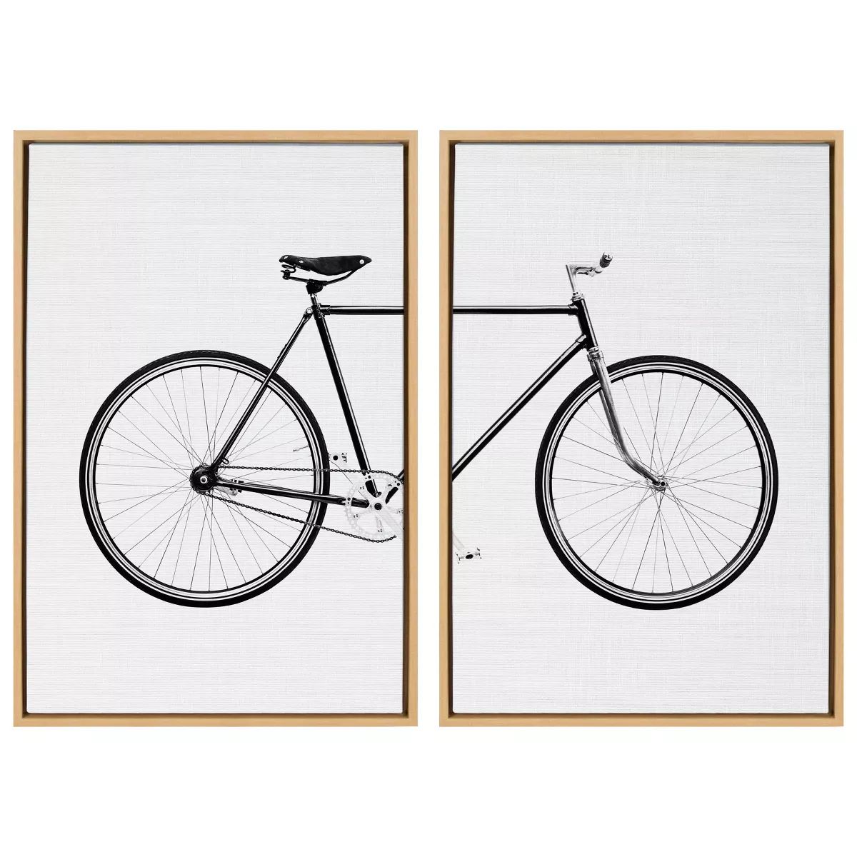 2pc 23" x 33" Sylvie Bicycle by Simon Te of Tai Prints Farmed Wall Canvas - Kate & Laurel All Thi... | Target