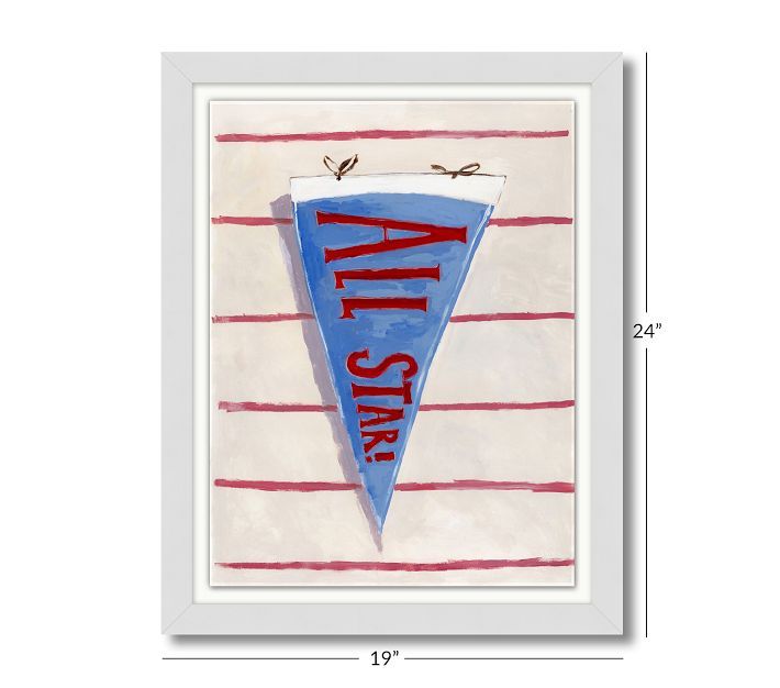 Jordan Connelly All Star Flag Framed Wall Art | Pottery Barn Kids