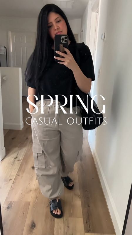 4 casual spring outfits: 

Outfit 1 
— top is large and sold out but linking two great similar options
— cargo pants are also sold out but linking similar
— sandals are H&M & very similar to Anthro ones

Outfit 2
— bodysuit is a fave. I’m wearing a large 
— kimono is so cute to throw on over a swimsuit or shorts and tank too
— Shorts are a 10 and the perfect mom shorts.

Outfit 3:
— the cutest set (I’m in a large)
— sandals are anthro similar to the H&M 

Outfit 4: 
— Bodysuit is a large and same brand just different style (I’m in large)
— sweater is a a large
— Levi jeans are a 30

xo, Sandroxxie by Sandra
www.sandroxxie.com | #sandroxxie

#LTKstyletip #LTKSeasonal #LTKshoecrush