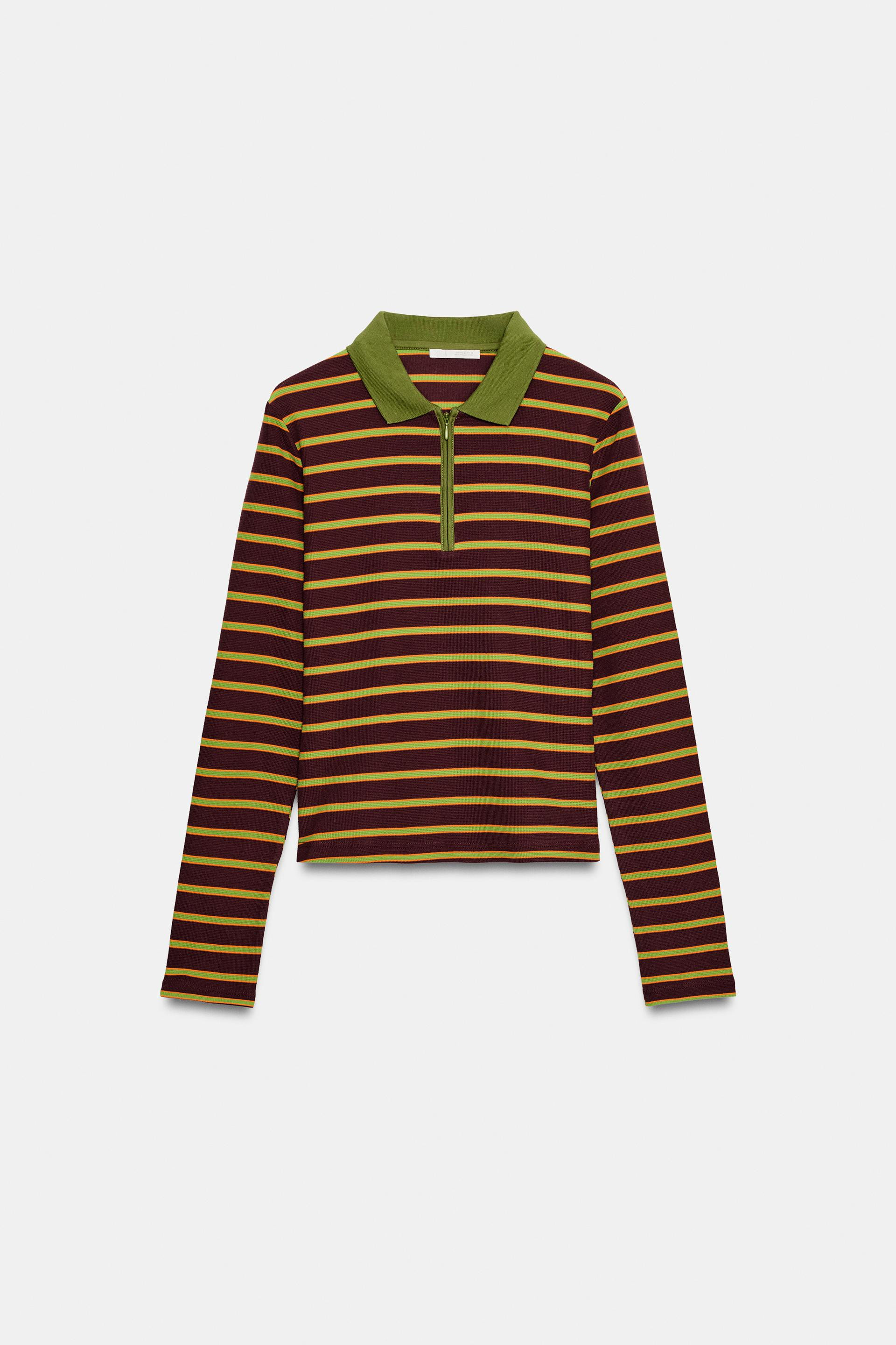 CONTRAST STRIPE POLO SHIRT | Zara US