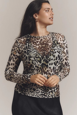 AFRM Kaylee Long-Sleeve Mesh Top | Anthropologie (US)