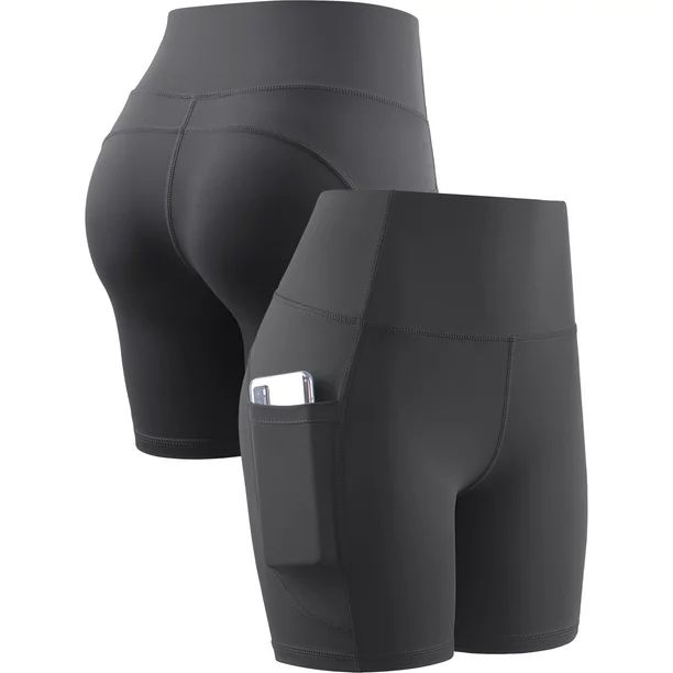 Cadmus High Waist Yoga Shorts for Women Workout Running Shorts Naked Feeling Biker Shorts Tummy C... | Walmart (US)