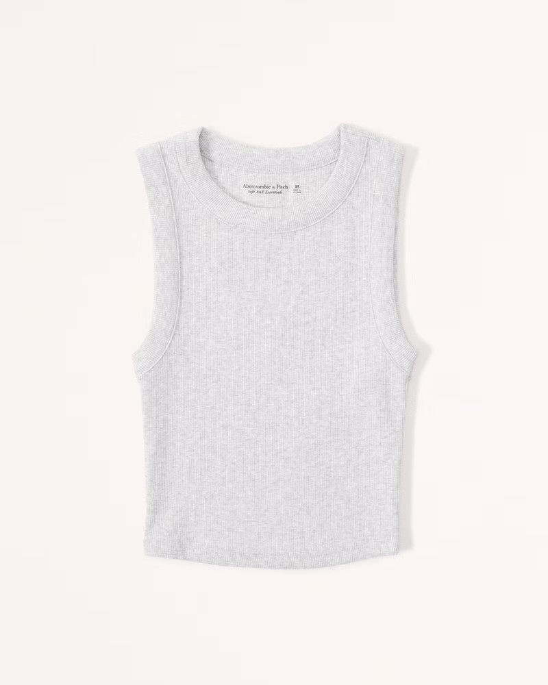 Essential Rib Crew Tank | Abercrombie & Fitch (US)
