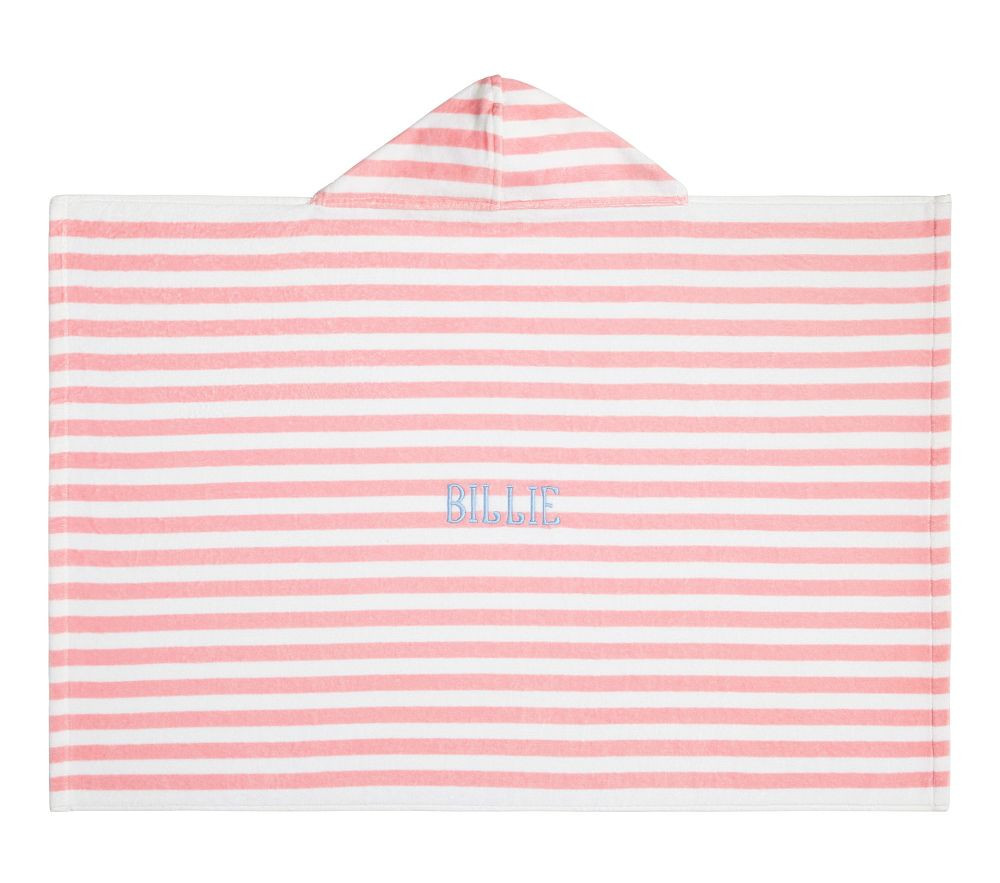 Mini Stripe Baby Beach Hooded Towel , Candy Pink | Pottery Barn Kids