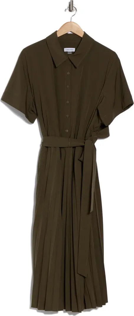Calvin Klein Pleated Shirdress | Nordstromrack | Nordstrom Rack