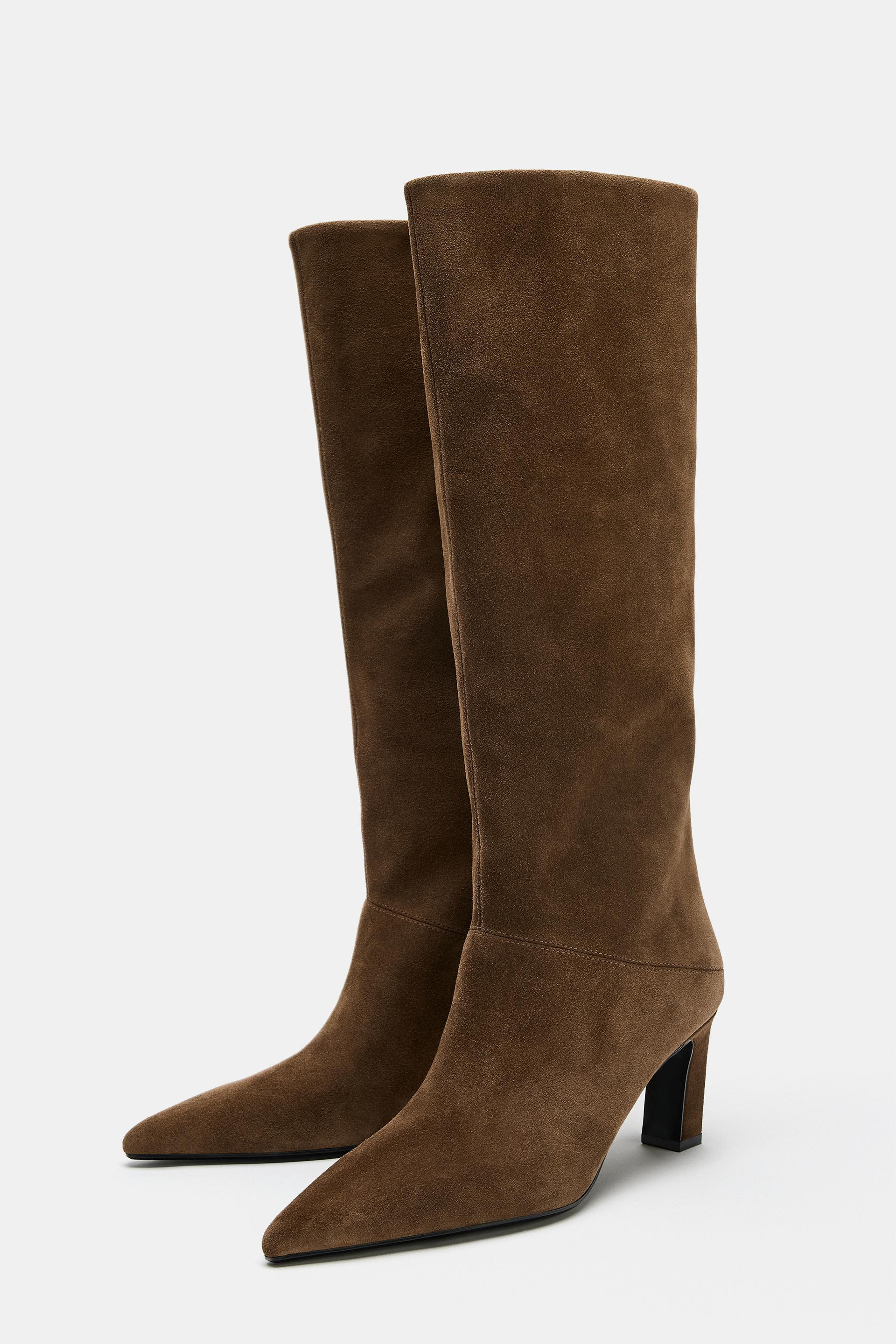 HIGH SUEDE BOOTS | Zara US