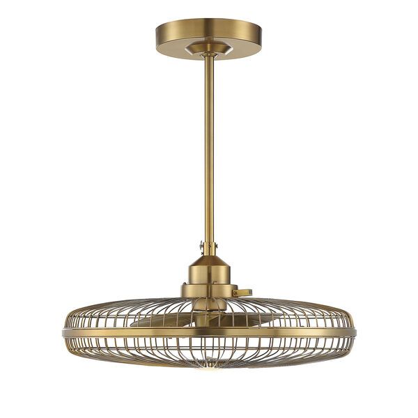 Wetherby Warm Brass One-Light Fan D-lier | Bellacor