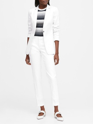 Long & Lean-Fit Linen-Cotton Blazer | Banana Republic (US)