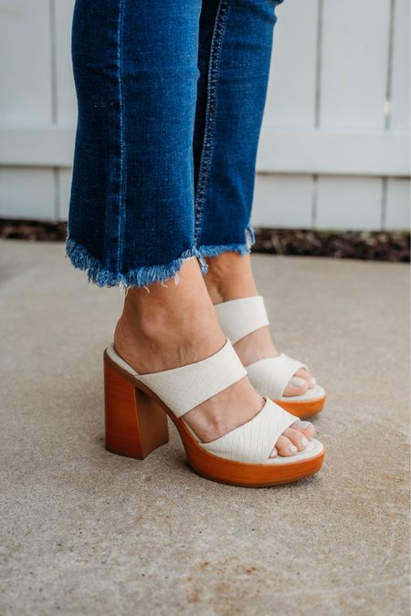 I’ve worn these shoes with jeans, dresses, and shorts! The cutest to match all the things! 
Heels sandals neutral look denim 

#LTKshoecrush #LTKstyletip #LTKsalealert