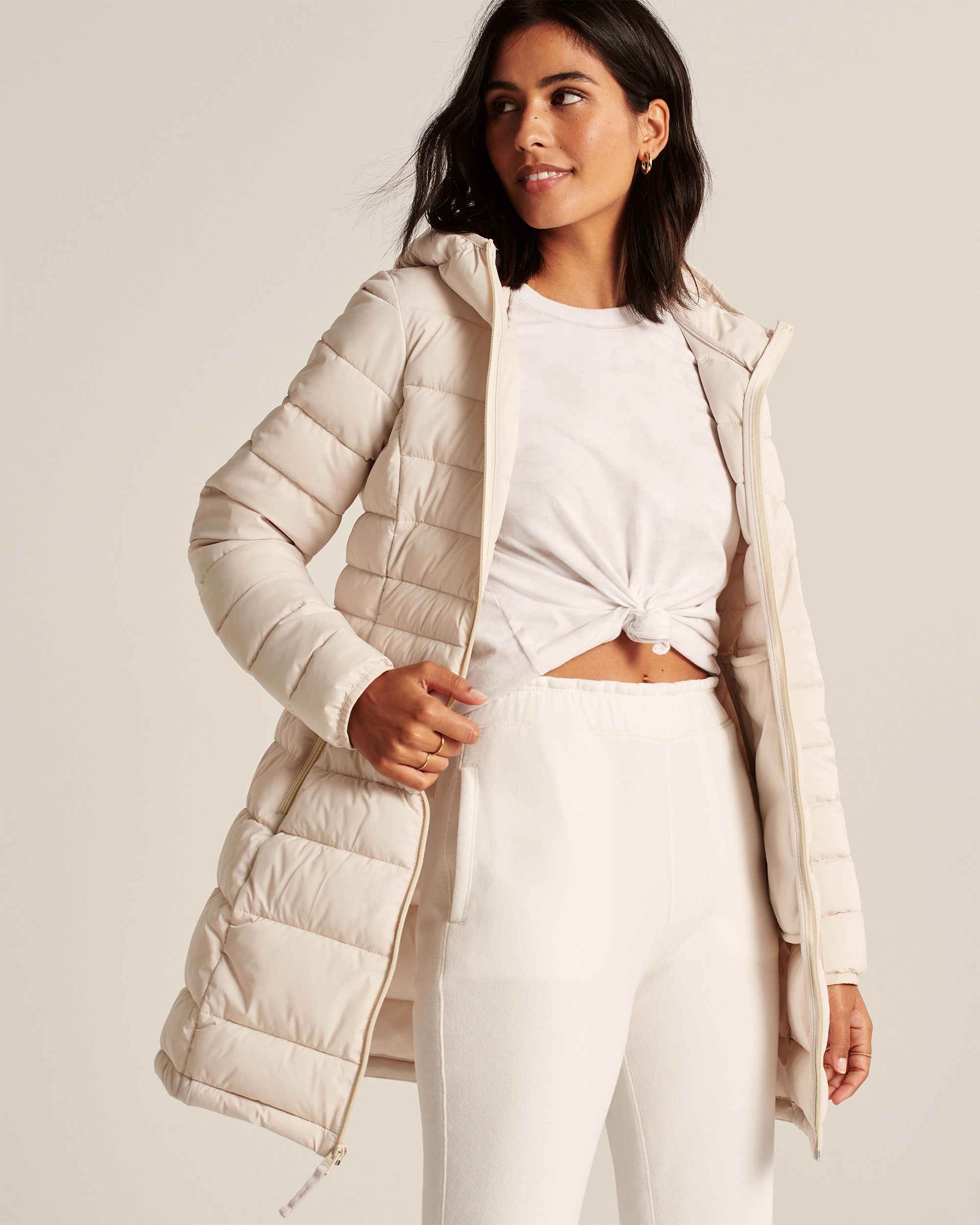 Mid-Length Puffer Coat | Abercrombie & Fitch (US)